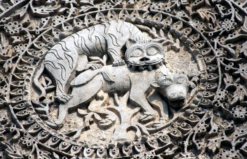 Architectural details wall art at Main Entrance of Golconda Fort