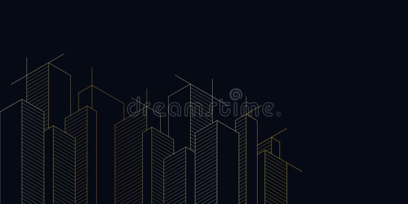 Architectural drawing with building construction vector illustration