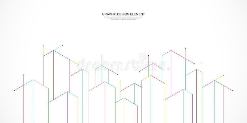 Architectural drawing with building construction royalty free illustration