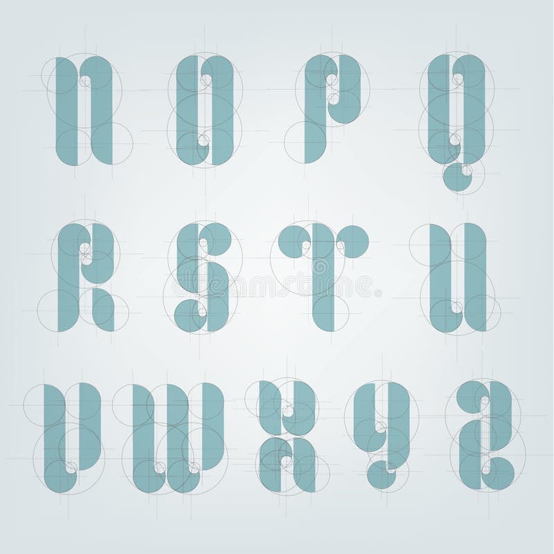 Architectural drawing plane alphabet royalty free illustration