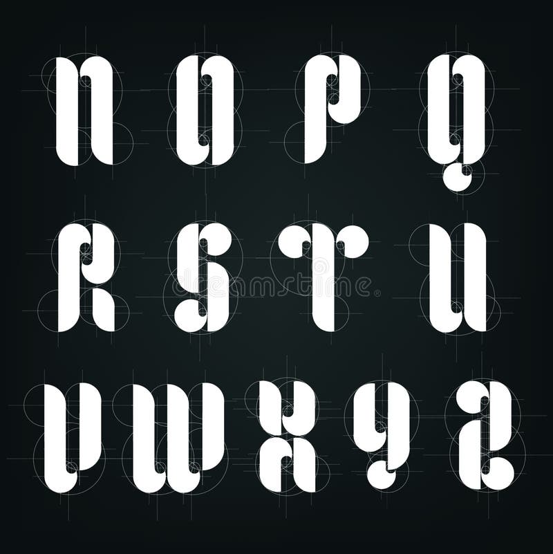 Architectural drawing plane alphabet stock illustration