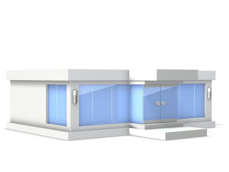 Architectural Model of showroom vector illustration