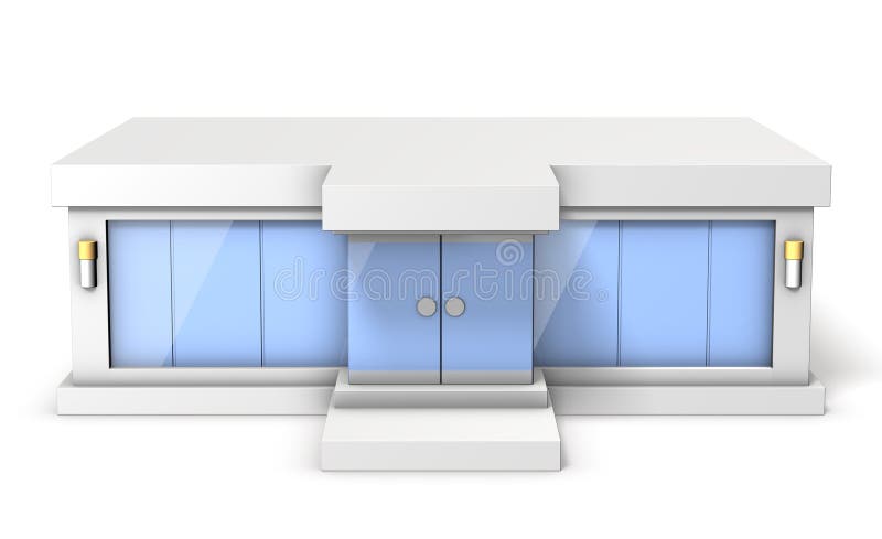 Architectural Model of the showroom stock illustration