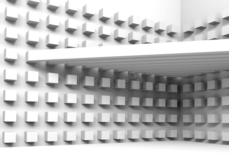 Architecture background with beams and cubes pattern vector illustration