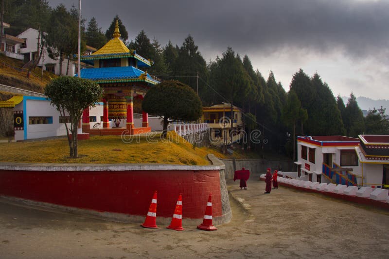 Architecture of Buddhist monastery royalty free stock photos