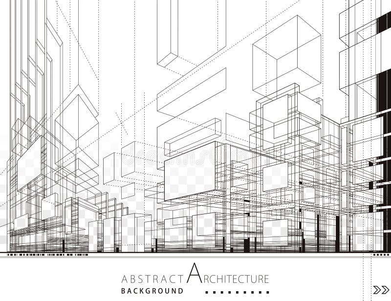 Architecture Building Construction Perspective Design,abstract Modern