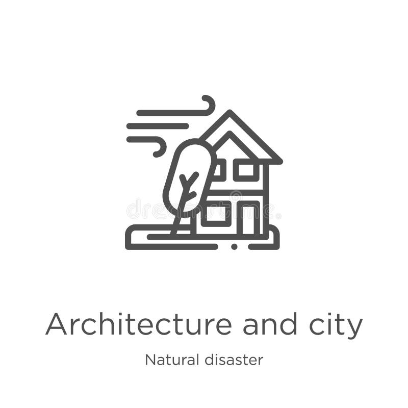 architecture and city icon vector from natural disaster collection. Thin line architecture and city outline icon vector royalty free illustration architecture and city icon vector from natural disaster collection. Thin line architecture and city outline icon vector royalty free illustration