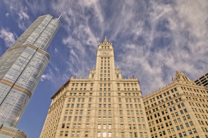 Architecture de chicago en journée photographie stock