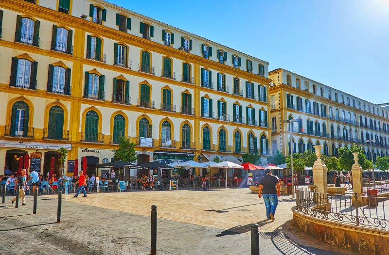 Architecture de la place Merced, Malaga, Espagne image stock Architecture de la place Merced, Malaga, Espagne image stock