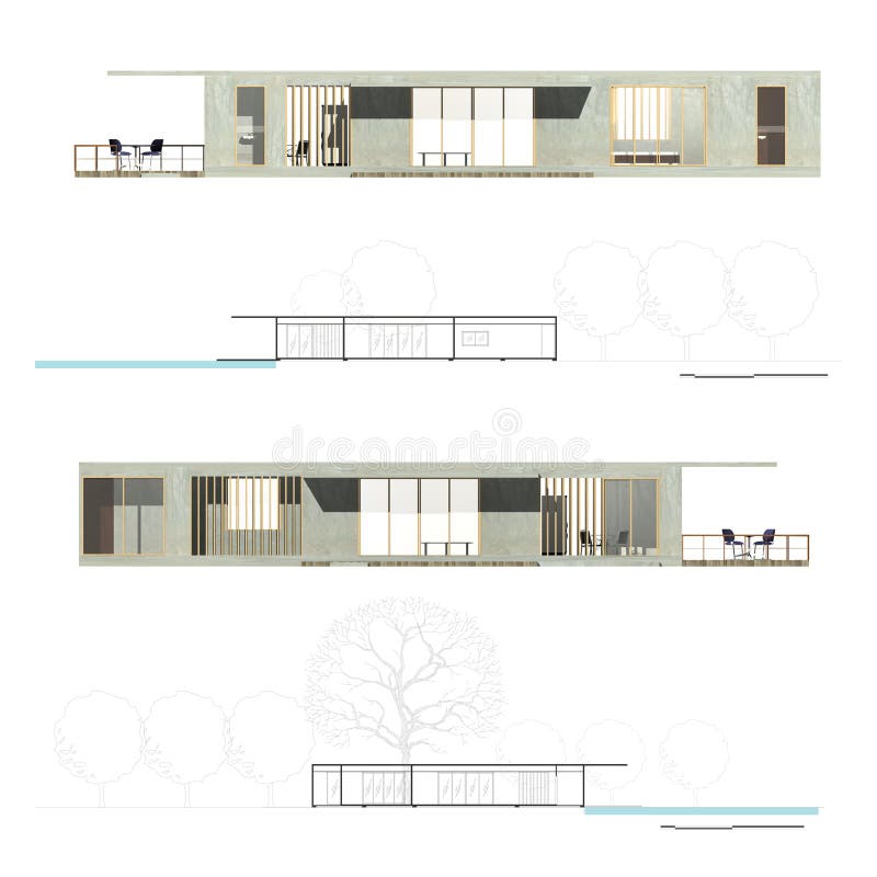 Architecture Elevation and Section