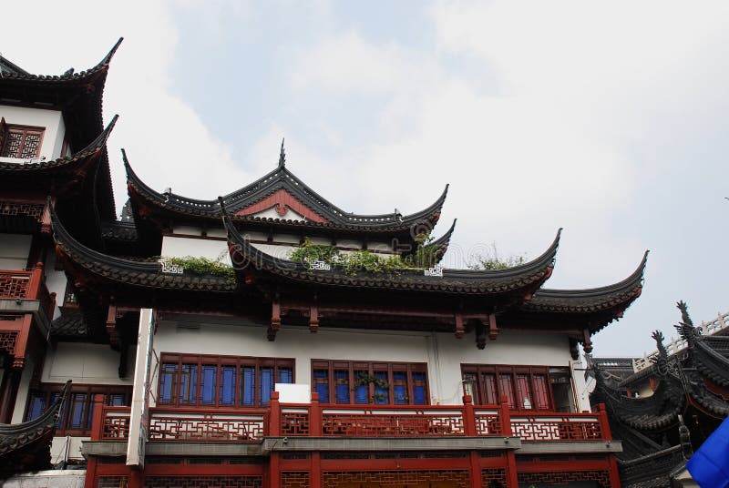 Architecture En Bois Traditionnelle De La Chine Photo stock Image du