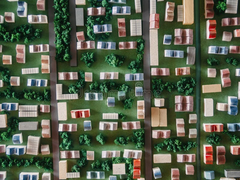 Architecture Model Urban cityscape Green environment area Aerial view