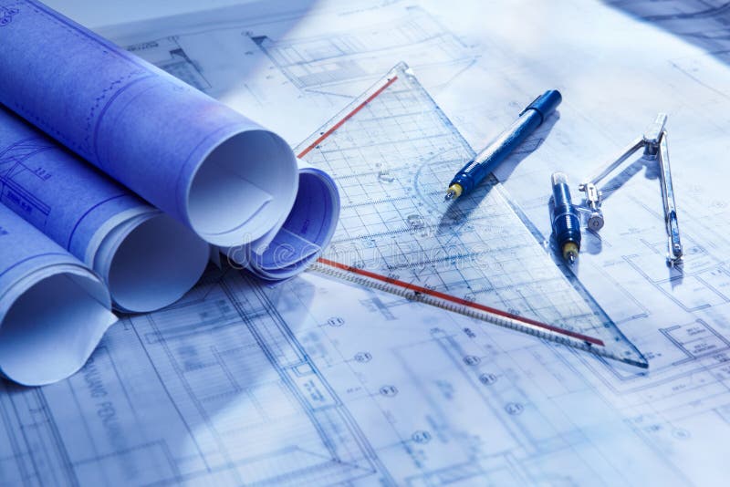Architecture paperwork royalty free stock photography