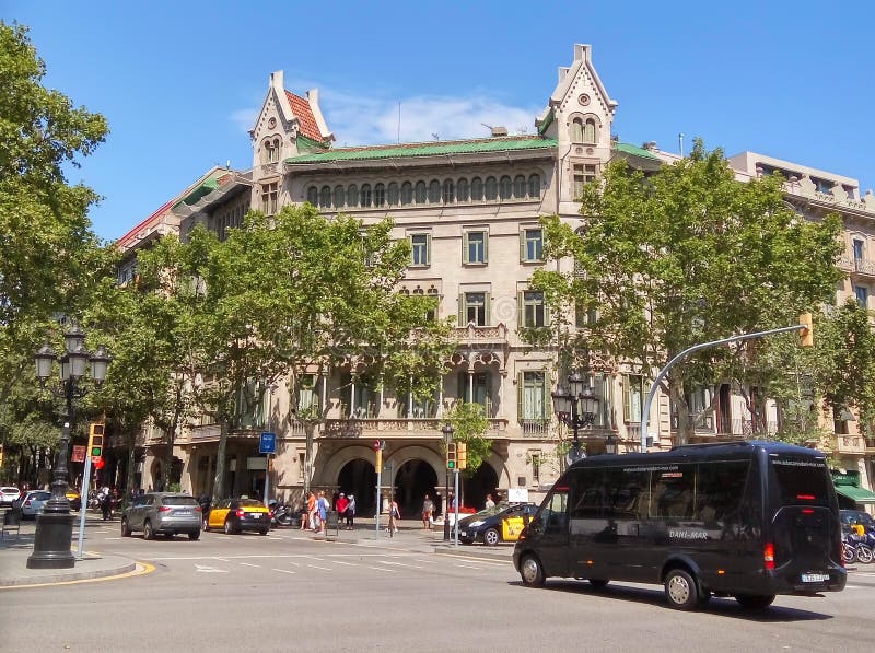 Architecture of Passeig de Gracia street in Barcelona stock photo Architecture of Passeig de Gracia street in Barcelona stock photo