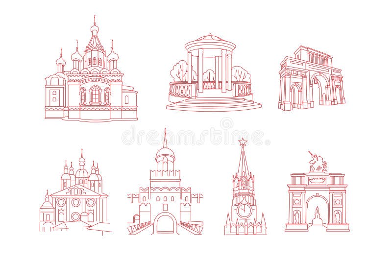 Architecture russe illustration de vecteur Architecture russe illustration de vecteur