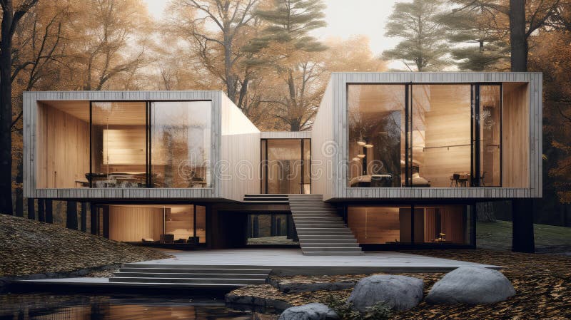 Architecture split house royalty free stock photos