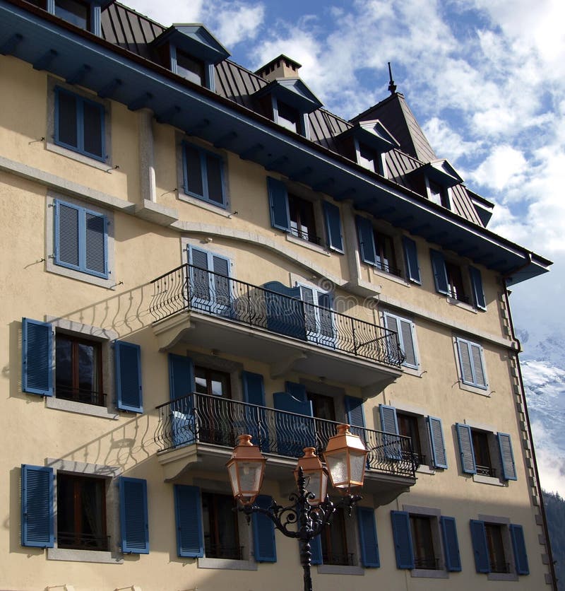 Architecture urbaine à Chamonix-Mont-Blanc, France