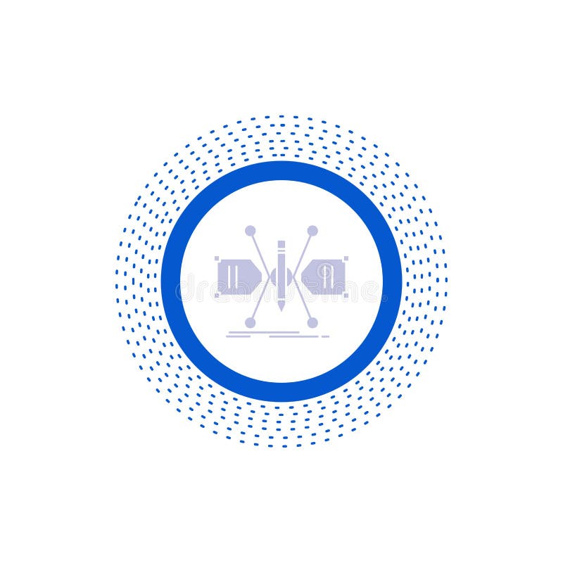 Architekt, konstruierend, Gitter, Skizze, Struktur Glyph-Ikone Vektor lokalisierte Illustration vektor abbildung
