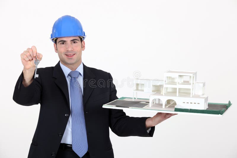 Architekt z kluczami obrazy stock Architekt z kluczami obrazy stock