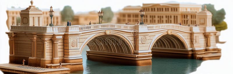 Architektoniczny splendor : mosty i ścieżki ukazujące skomplikowany design i kreatywność w inspirującym kształtowaniu ilustracji