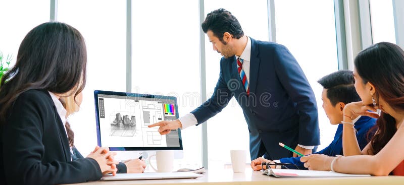Architektonische Designsoftware für Architekturbüros stockbilder