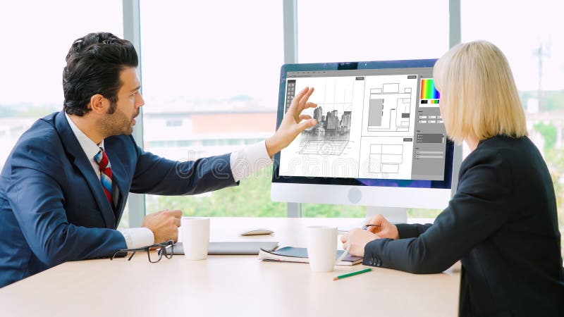 Architektonische Designsoftware für Architekturbüros stockfoto