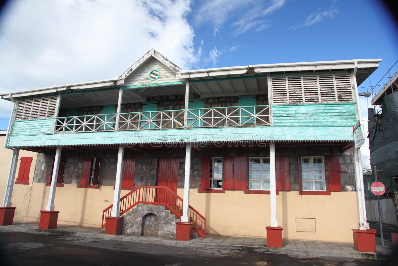 Architektur-Gebäude in Dominica, Karibikinseln stockfoto Architektur-Gebäude in Dominica, Karibikinseln stockfoto