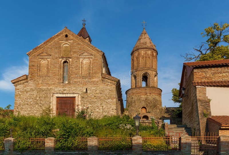 Architektur von Sighnaghi-Stadt in Georgia lizenzfreie stockfotos Architektur von Sighnaghi-Stadt in Georgia lizenzfreie stockfotos