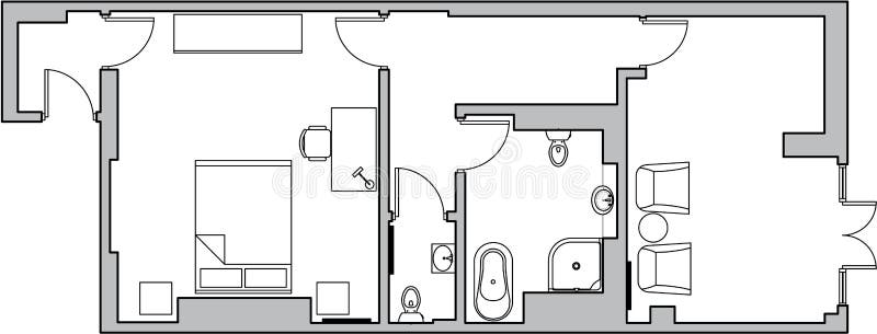 Architekturfußbodenplan lizenzfreie abbildung Architekturfußbodenplan lizenzfreie abbildung