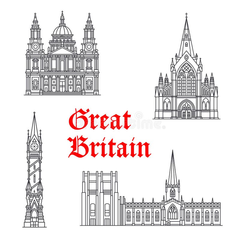 Architektury Brytania wektoru Wielcy punkty zwrotni
