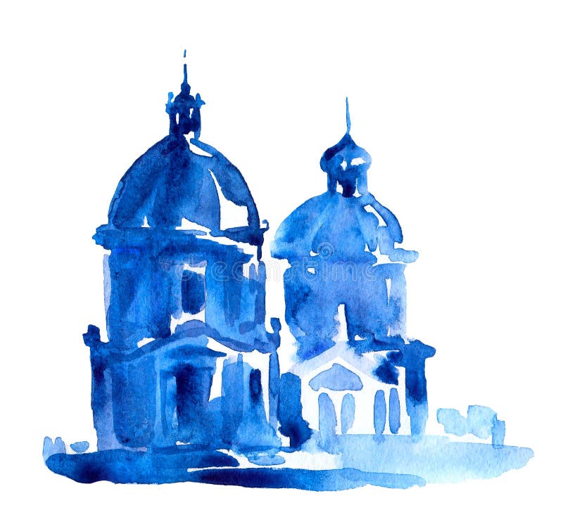 Architettura e viste di Europa Tempie e cattedrali illustrazione vettoriale Architettura e viste di Europa Tempie e cattedrali illustrazione vettoriale