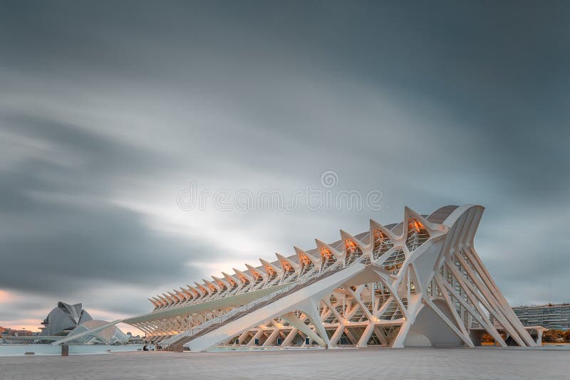 Architettura europea moderna, Valencia immagine stock libera da diritti