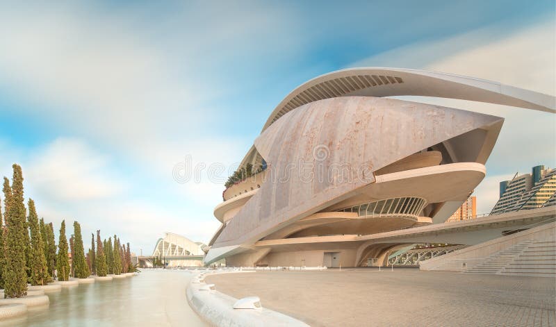 Architettura europea moderna, Valencia immagine stock libera da diritti