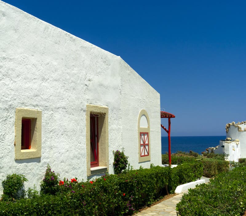 Architettura mediterranea greca del bungalow