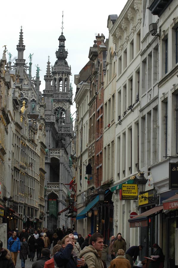 Architettura nella parte storica di Bruxelles, Belgio immagine stock Architettura nella parte storica di Bruxelles, Belgio immagine stock