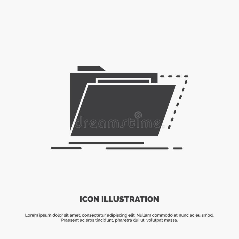 Archive, catalog, directory, files, folder Icon. glyph vector gray symbol for UI and UX, website or mobile application stock illustration