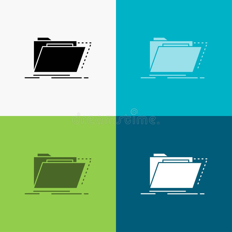 Archive, catalog, directory, files, folder Icon Over Various Background. glyph style design, designed for web and app. Eps 10 royalty free illustration