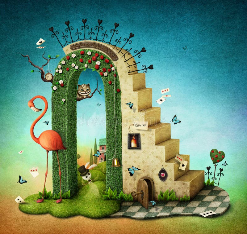Arco con le scale royalty illustrazione gratis Arco con le scale royalty illustrazione gratis