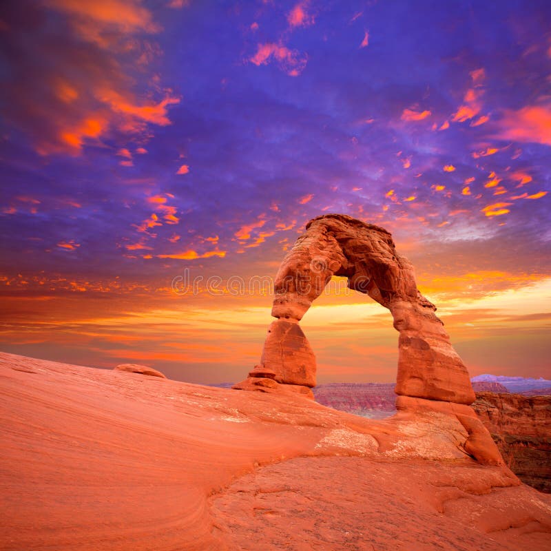Arco delicato del parco nazionale di arché nell'Utah U.S.A.