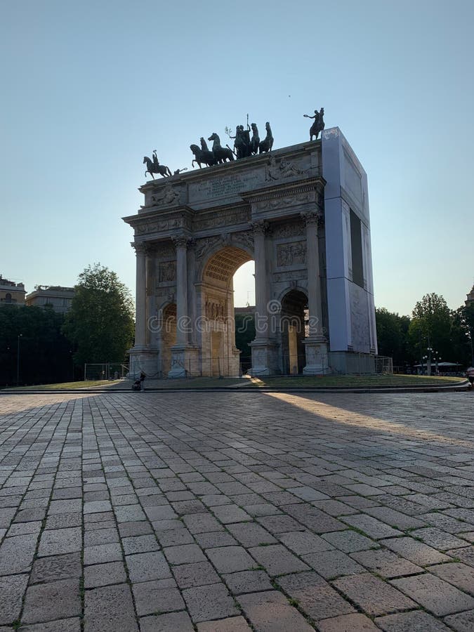 Arco Della Pace, Milan, Italy Stock