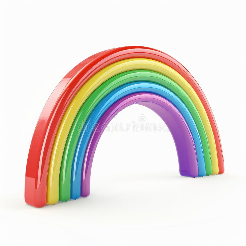 Arco di arcobaleno Vibrante : Rendering 3D a colori royalty illustrazione gratis