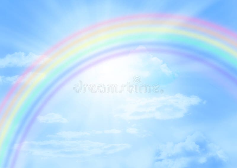 Arco iris Sun del cielo fotografía de archivo Arco iris Sun del cielo fotografía de archivo