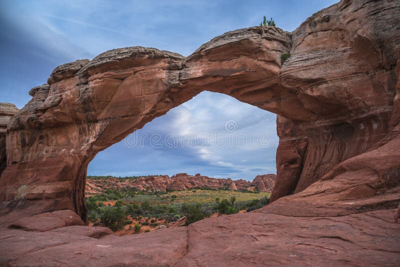 Arco rotto, parco nazionale Moab Utah di arché fotografia stock libera da diritti