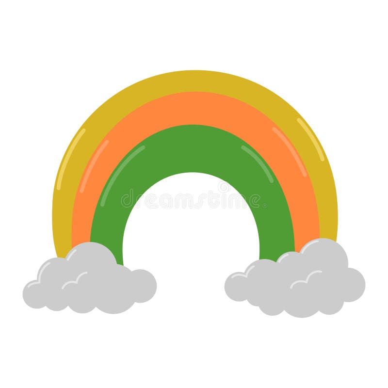 Arco-íris colorido isolado sobre fundo branco ilustração royalty free