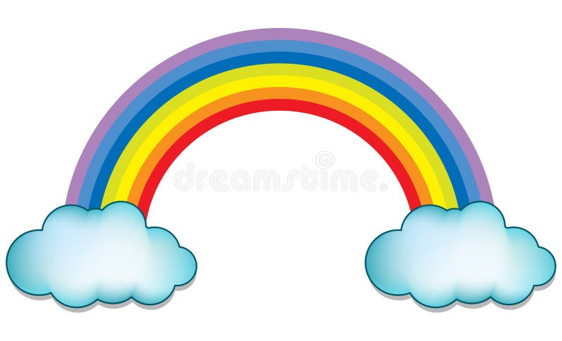 Arco-íris com nuvem ilustração royalty free