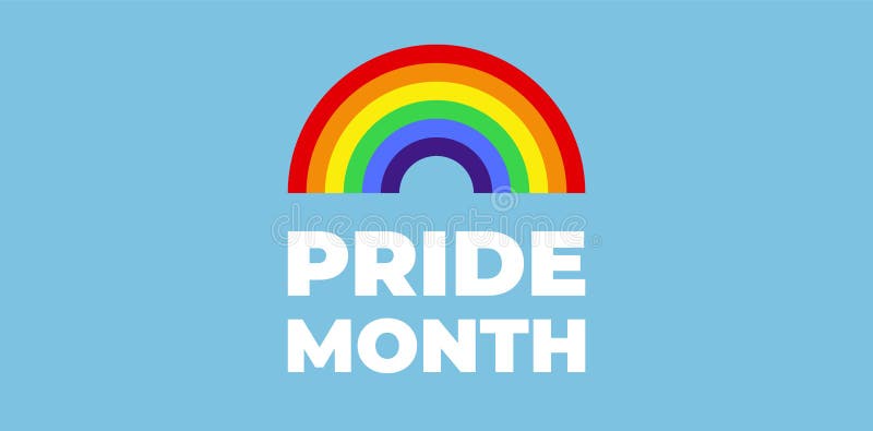 Arcobaleno colorato. mese dell'orgoglio. banner.