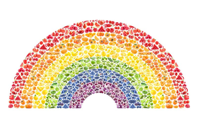 Arcobaleno della verdura e della frutta fotografia stock Arcobaleno della verdura e della frutta fotografia stock