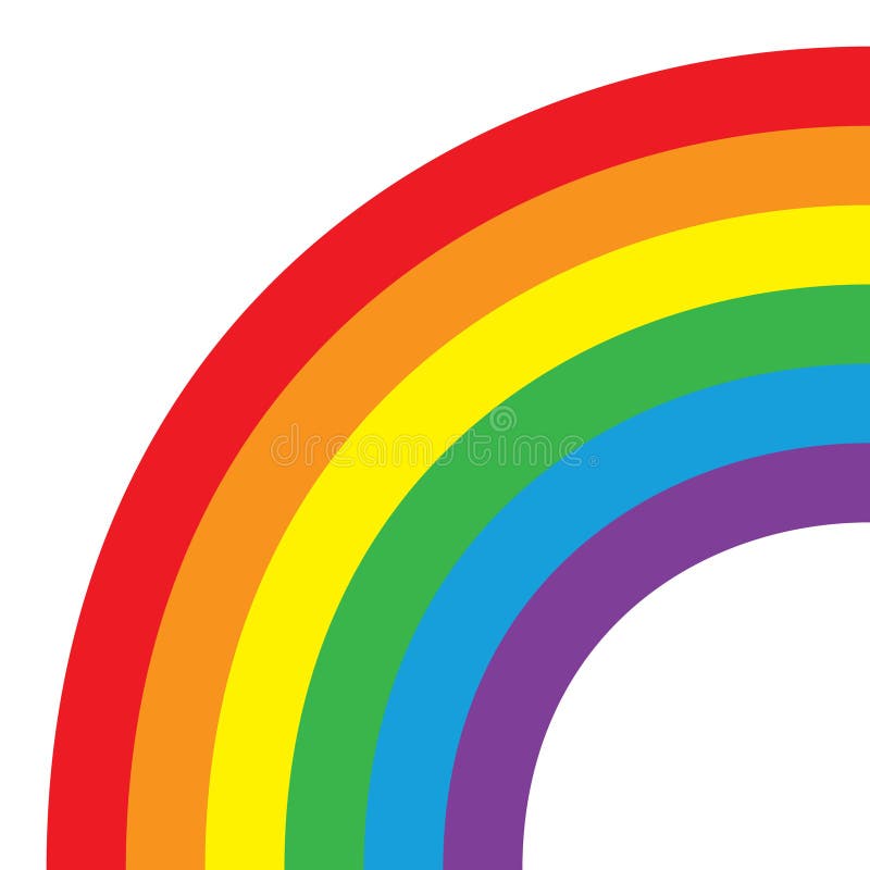 Arcobaleno piano del lgbt del fumetto di vettore su fondo bianco royalty illustrazione gratis Arcobaleno piano del lgbt del fumetto di vettore su fondo bianco royalty illustrazione gratis