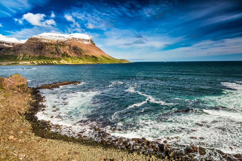 Arctic Sea and Coastline, Iceland Stock Image - Image of arctic ...