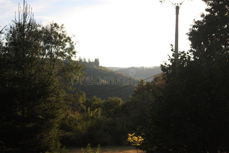 Ardenne bij de plaats La Roche in België stock foto Ardenne bij de plaats La Roche in België stock foto